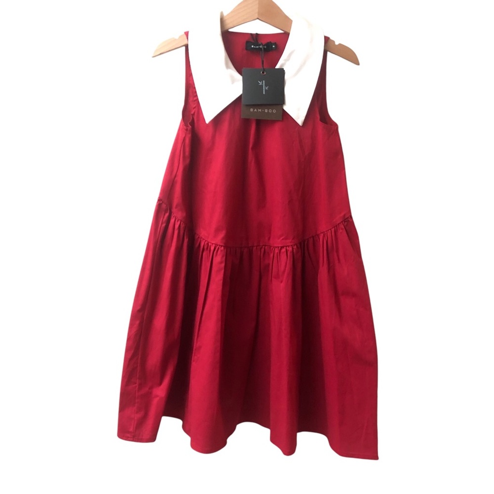 Bamboo brand | Red Collared Jumper Girls Dress NWT